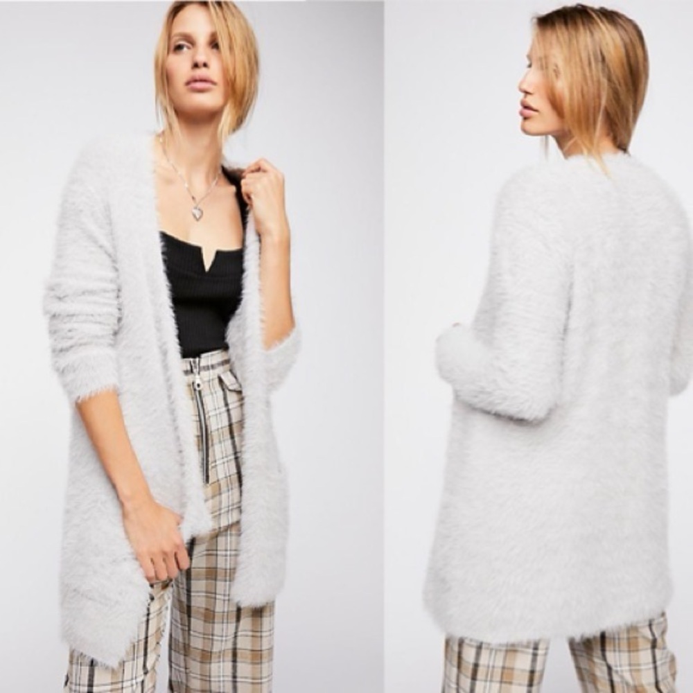 Free People Soft White Cardigan
